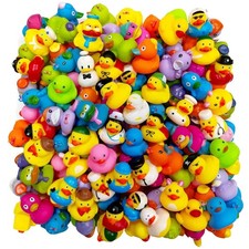 50-Pack Assorted Rubber Ducks for Jeep Ducking and Bath Toys