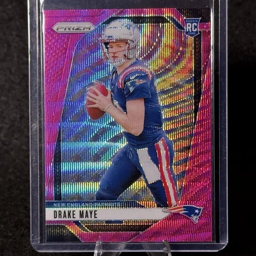 2024 Panini Prizm | Drake Maye Pink Wave Prizm (RC) | #329 Patriots