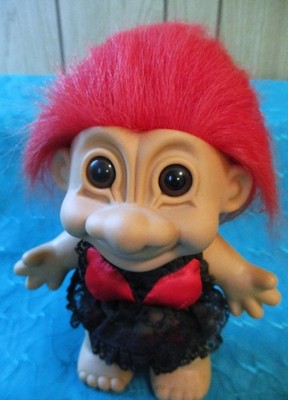 Vintage 8.5'' RUSS Red Hair Troll Doll Modeling Victoria Secrets Lingerie - VGC