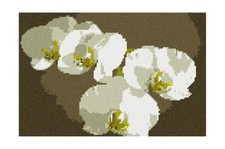 Pepita Needlepoint kit: White Orchids, 15" x 10" Large Canvas  Thread 