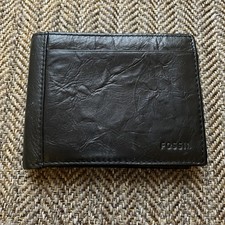 Fossil Men's Neel Flip ID Bifold Black Wallet ML3899200