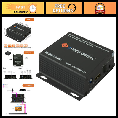 4K 60Hz HDMI Audio Extractor, Optical SPDIF + 3.5MM Output, Dolby Digital, HDR10