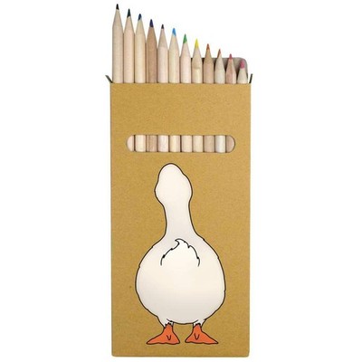 12 x 'Duck Bottom' Long 178mm Coloured Pencils / Pencil Set (PE00074877)
