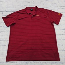 Washington Football Team Nike Polo Mens XXL Striped Dri-FIT On-Field Commanders