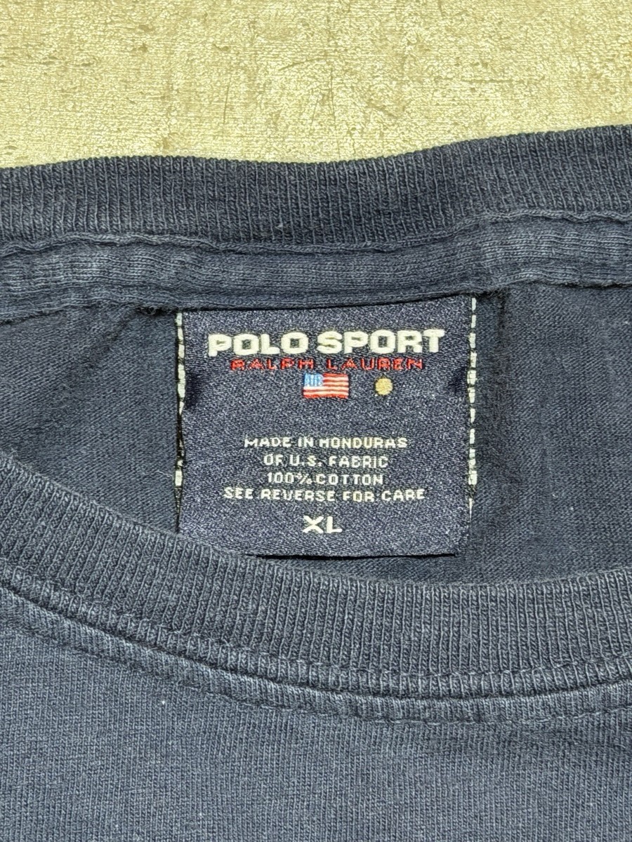 Vintage 90s Polo Sport Ralph Lauren Hockey Bear T Shirt Mens Size