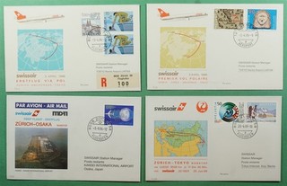 DR WHO 1980s 90s SWITZERLAND 4 SWISSAIR FIRST FLIGHT M89768