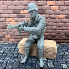 World War 2 German Toy Soldier Sitting & Shooting Military Resin 1/32 WW2 Figure
