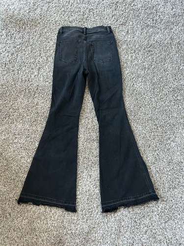 Jeans donna Flying Monkey ultra alti super svasati denim nero - taglia 28 - Foto 4 di 6