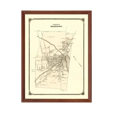 Old Map of Hightstown, NJ 1875 - Vintage Hightstown New Jers