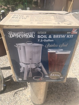 Beer Brew Kit Bayou Classic Boil & Brew 7.5 Gallon Steel Beer Kit New Open Box