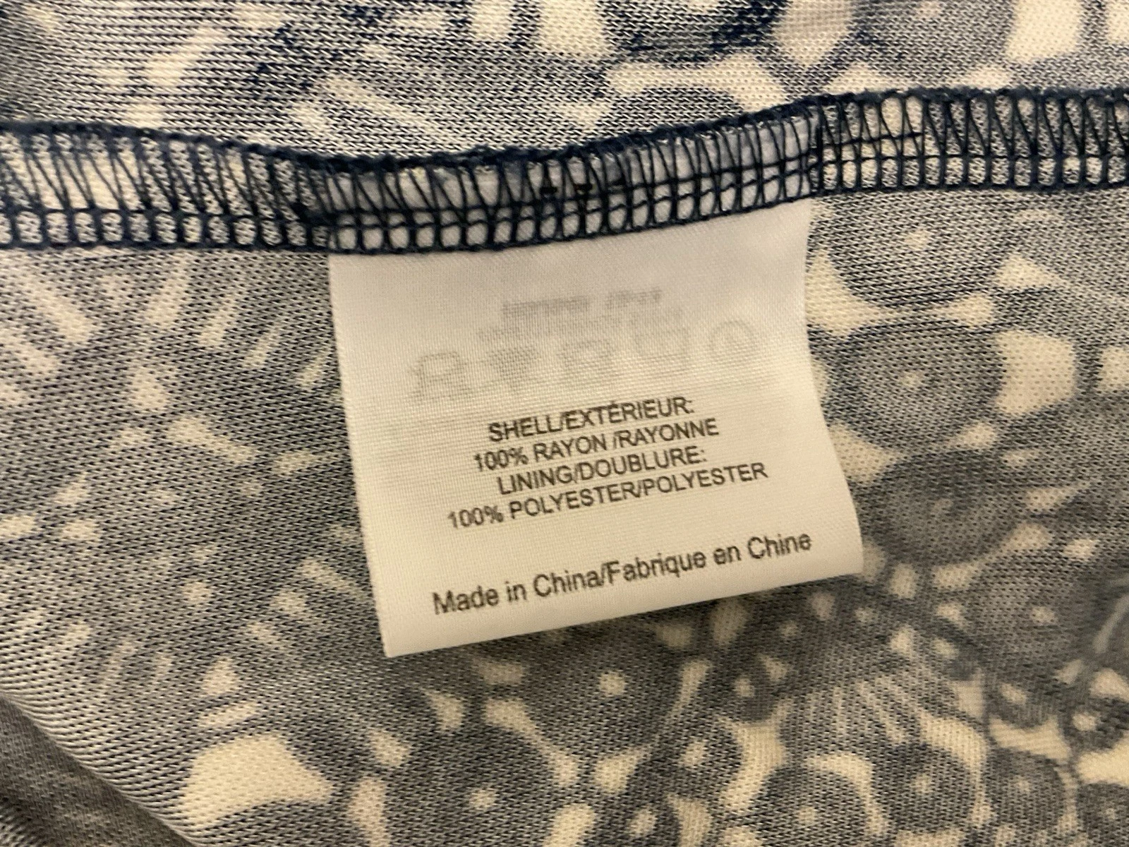 Tory Burch abito a tubino senza maniche metà polpaccio stampa blu bianco LNC taglia XS