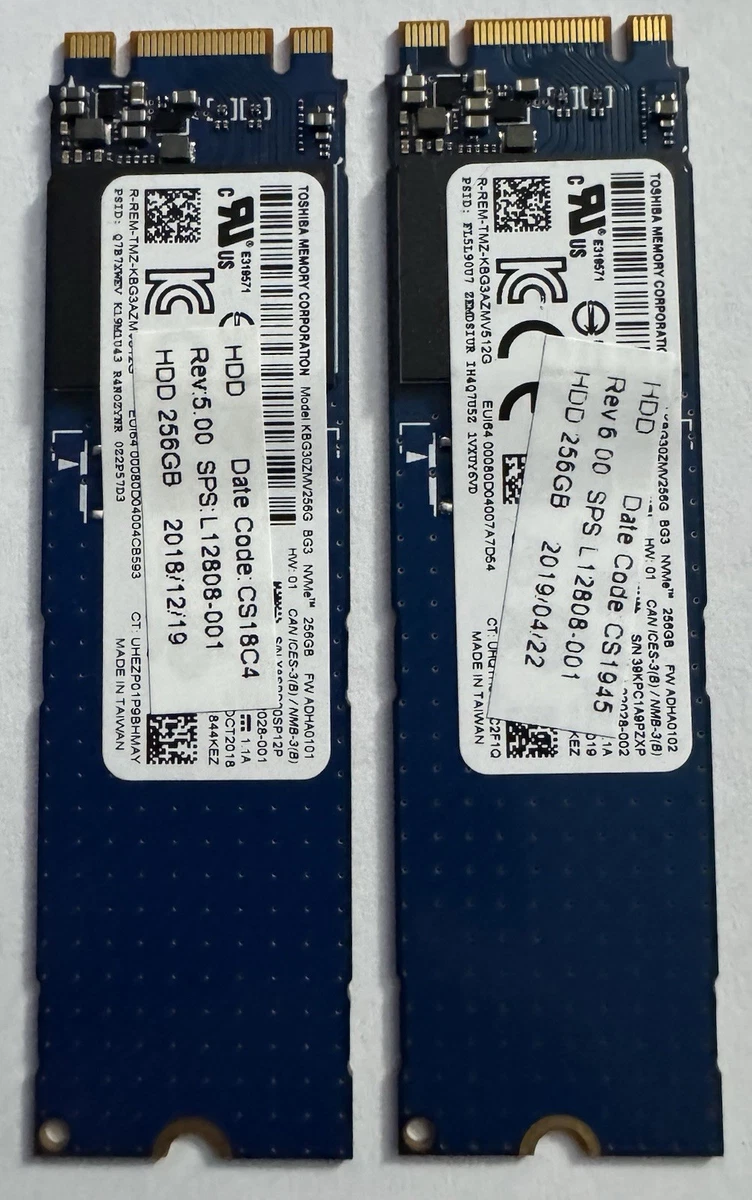 ➁-WA12-TOSHIBA SATA M.2 256GB SSD 2点 Toshiba M.2 Interface