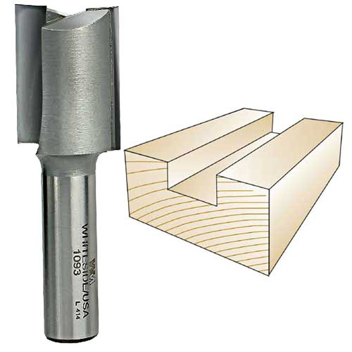 Whiteside Straight Bit, 1/2 in. SH x 1 in. CD x 1-1/4 in. CL 1093