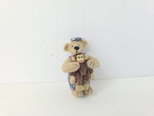 Deb Canham miniature teddy bear Huggle holding monkey