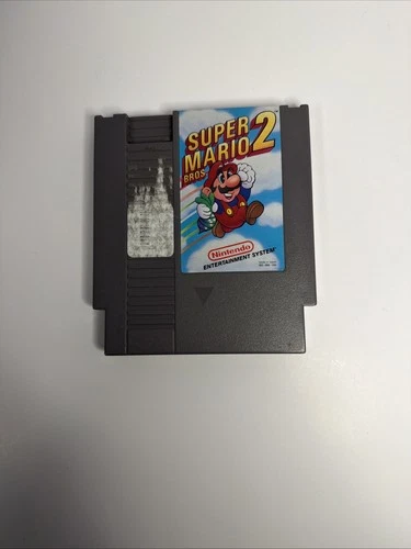 Vintage Super Mario Bros 2 Nintendo Entertainment System Console Game Cartridge