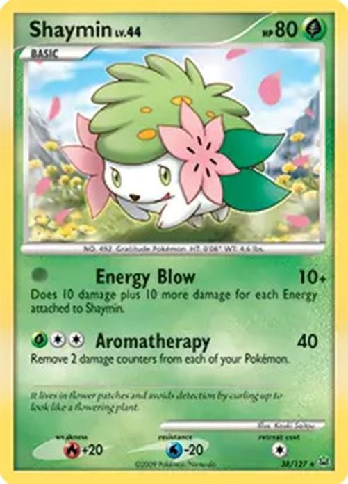 Shaymin - 38/127 - Pokemon Platinum Holo Card NM