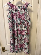 Ladies TZO Cotton Floral Print Sleeveless Print Dress Size 2XL 3XL