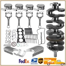 Engine Overhaul Rebuild Kit w/Crankshaft Rod Gasket Kit For Toyota Camry Corolla