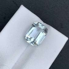 6.20 CT Natural Aquamarine Cushion Shape Loose Gemstone From Skardu Pakistan