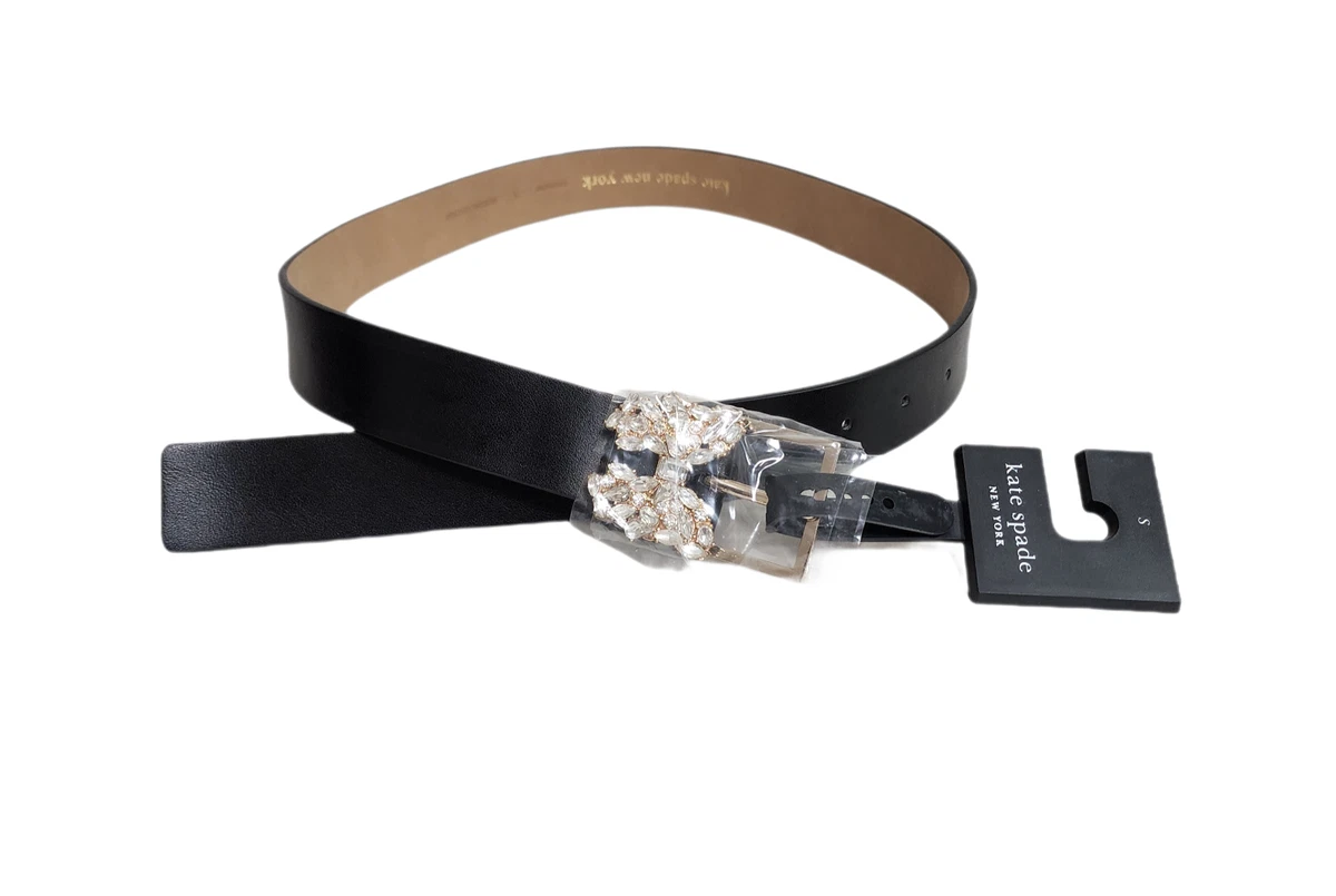 Kate Spade Black Belt with Sparkling Gold Buckle kate spade new york Belts | Dillard main image 4
