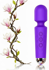 Personal Massager for Back, Silicone, 20 Modes, Multiple Speeds, USB Rechargeabl