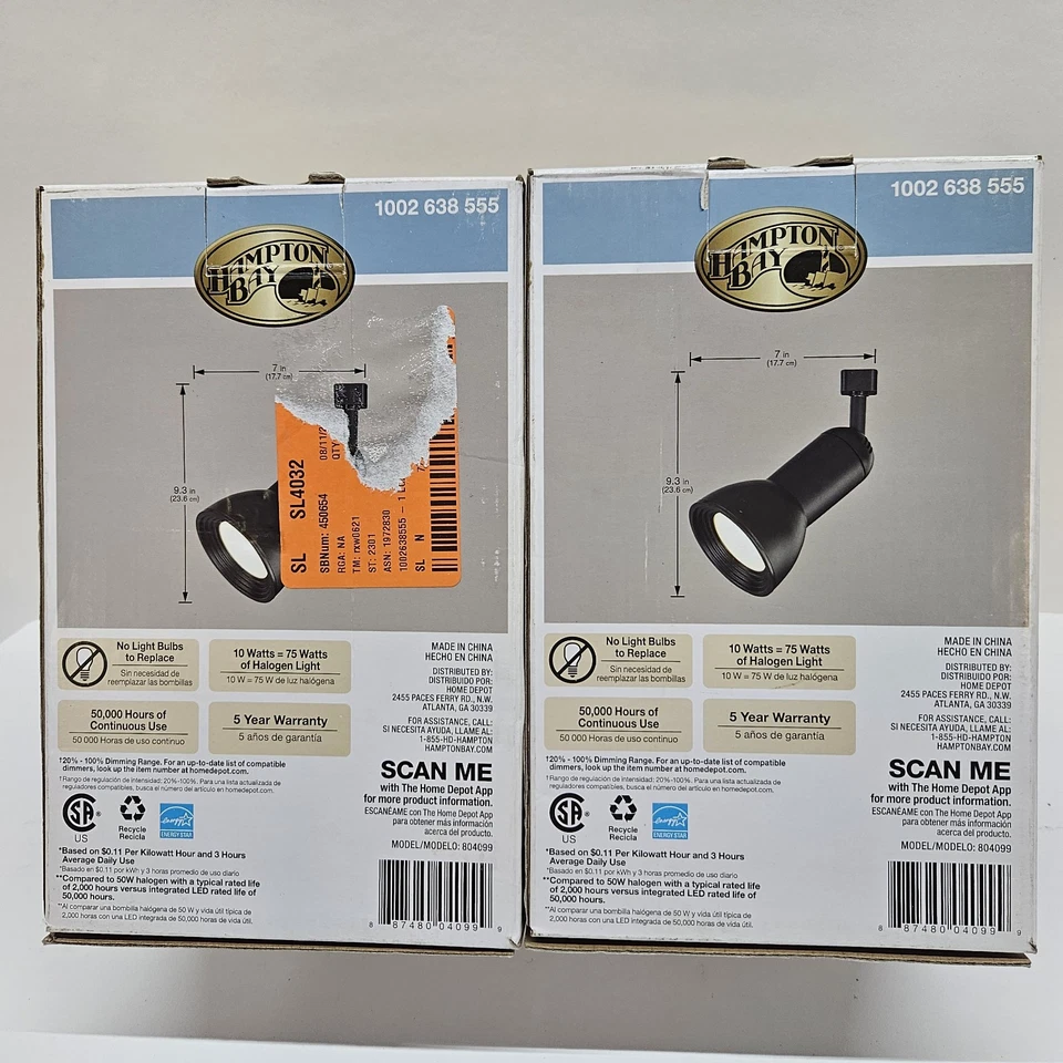 Paquete de 2 cabezales de luz de pista Foto 2 de 2