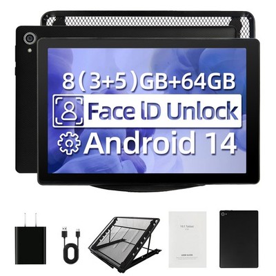 Tablet 10.1 inch Android 14 Tablet 8+64GB RAM Quad Core 1280×800 IPS WIFI HD