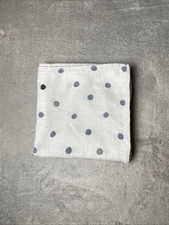 Aden and Anais Swaddle Blanket Muslin Gray Blue Brown Polka Dots White Cotton