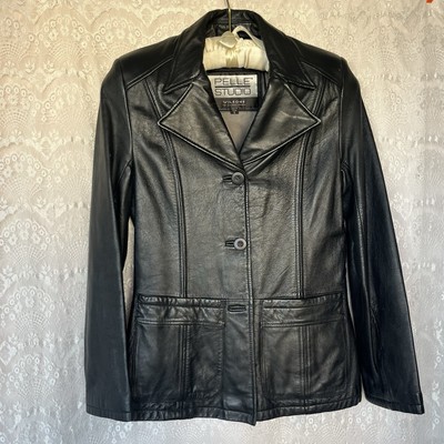 Pelle Studio Wilsons Black Leather Jacket Womens Size S