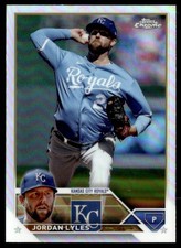 JORDAN LYLES 2023 TOPPS CHROME UPDATE REFRACTORS KANSAS CITY ROYALS #USC184
