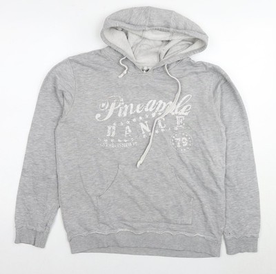Pineapple Damen Pullover Hoodie grau Baumwolle Größe M Pulli - Logo