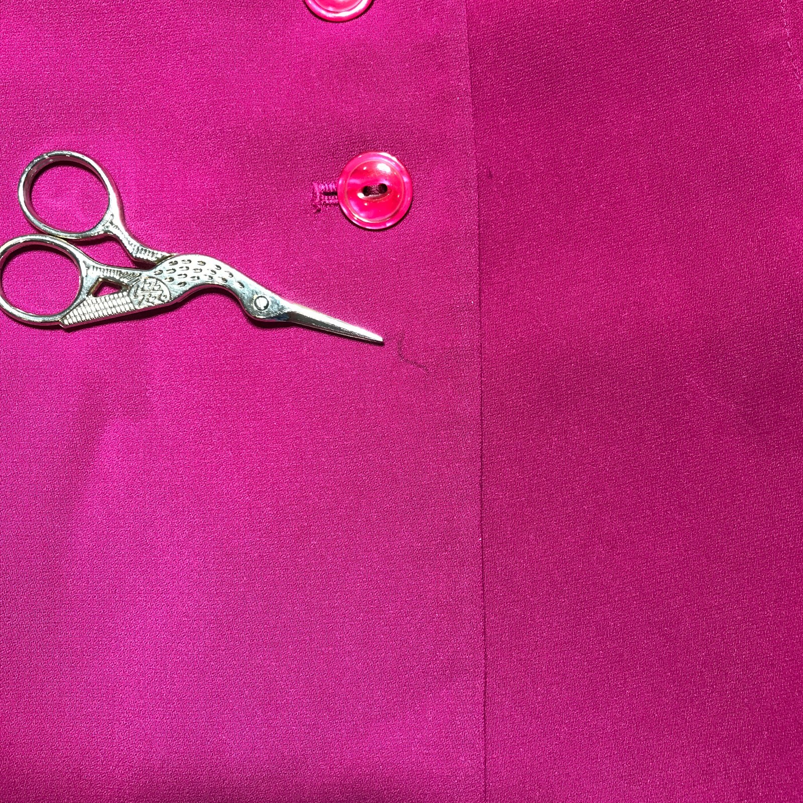 Le Suit Two Piece Womens 14W Purple Lined Blazer Jacket & Pencil Skirt *Stain*