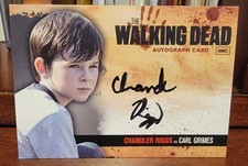2011 THE WALKING DEAD SEASON 1 CHANDLER RIGGS AS CARL GRIMES AUTOGRAPH CARD A8