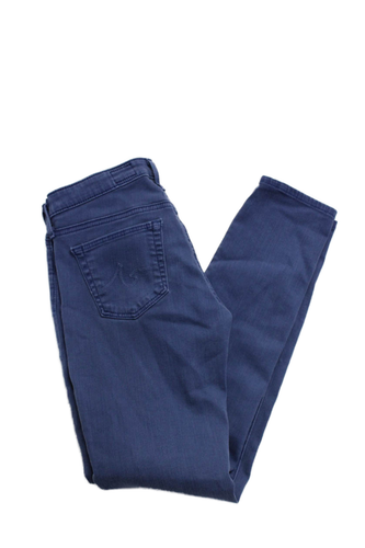 AG Adriano Goldschmied Womens Cotton Low Rise Skinny Jeans Blue Size 25