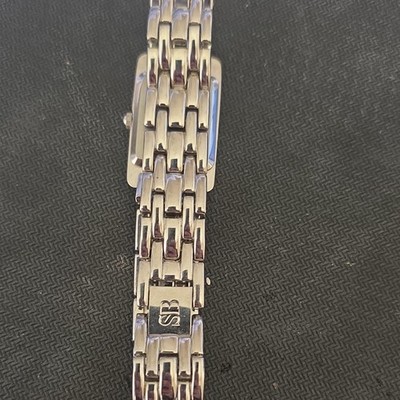 Stanley Blacker Silver Rectangle Quartz Watch, Bracelet Band  display picture 3