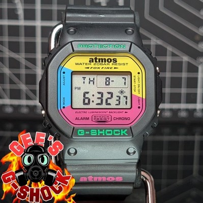 Gshock　atmos Casio G-Shock ATMOS DW-5600 Rasta Black Pink Limited Numbered
