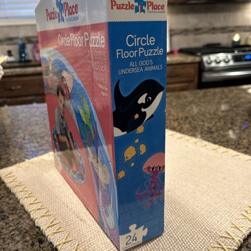 Puzzle Place Circle Floor Puzzle All God’s Undersea Animals 24 Giant Pieces - 第 5/6 張圖片