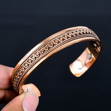 Bracciale vintage in rame puro magnetico regolabile fatto a mano gioielli per regalo CB-439