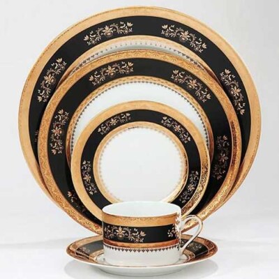 Philippe Deshoulieres 263916 Orsay Black 5-Piece Place Setting | eBay