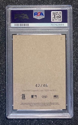 2004 Leaf Exhibits Albert Pujols #2 Var. d-46 St. Louis Cardinals PSA 8 NM-MT - Picture 2 of 2