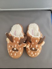 North Pole Trading Co. Reindeer Toddler Slip-On Slippers Size Small/Medium