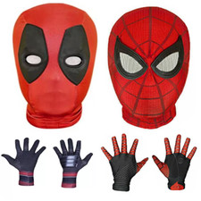 Headgear Gloves For Halloween Spiderman Deadpool Costume Mask Superhero Cosplay