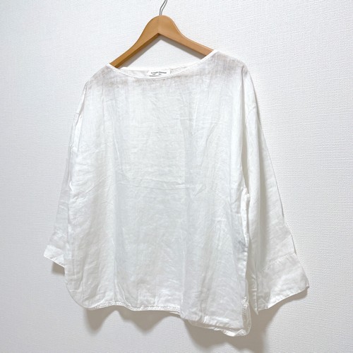 ARTE POVERA Japan Bluse 100% Leinen weiß Gr. XS Relaxed Natur Veritecoeur - Bild 8 von 12