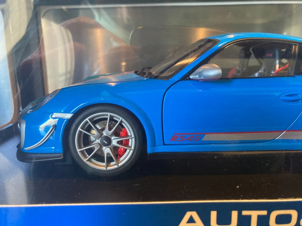 PORSCHE 911 997 GT3 RS 4.0 BLUE SCALE 1/18 AUTOART - Photo 4/4