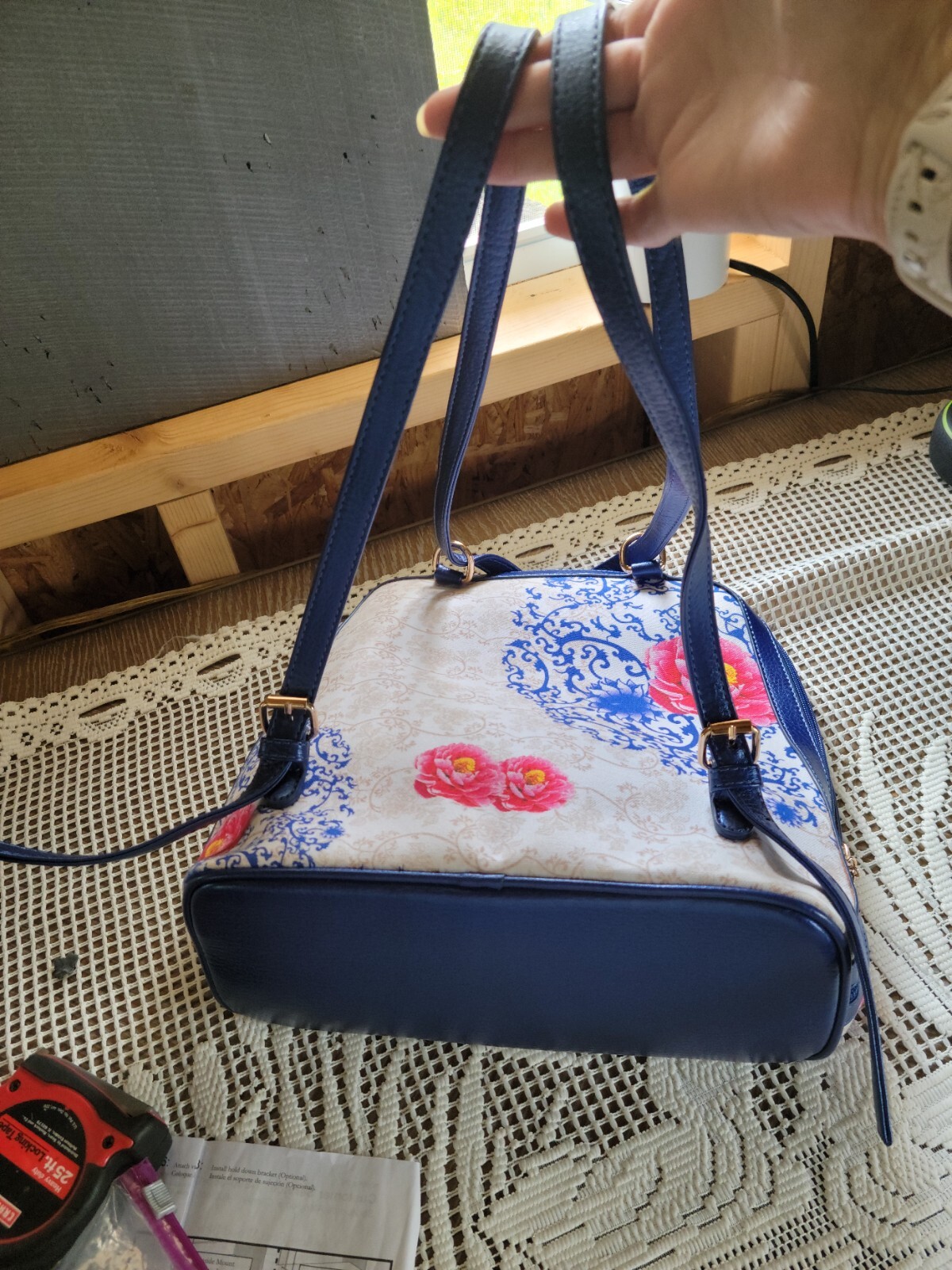 floral backpack Convertable purses for women - image 8