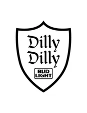 Dilly Dilly shield Decal or Sticker for most surfaces cars 6"... FREE SHIPPING
