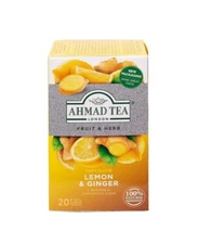 1PACK - 20 BAG - Ahmad Tea Infusion Lemon & Ginger  FREE SHIPPING