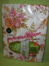 DUPONT Maytex Mills 1960's VINTAGE 3 Piece DECORATOR DRAPE Polyethylene NRFP (A)