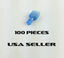 100 pcs 16-14 Gauge Male Fully Insulated Wire Quick Disconnect Connector Blue US