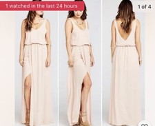 NWT Show Me Your MuMu Kendall Maxi Dress Size M Dusty Blush Crisp Pink Low VBack